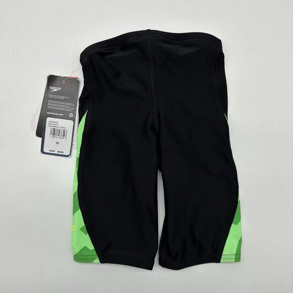 Speedo Men's Boy's Size 22 Vortex Maze Jammer in Black/Team Bright Green NWT - Picture 5 of 7